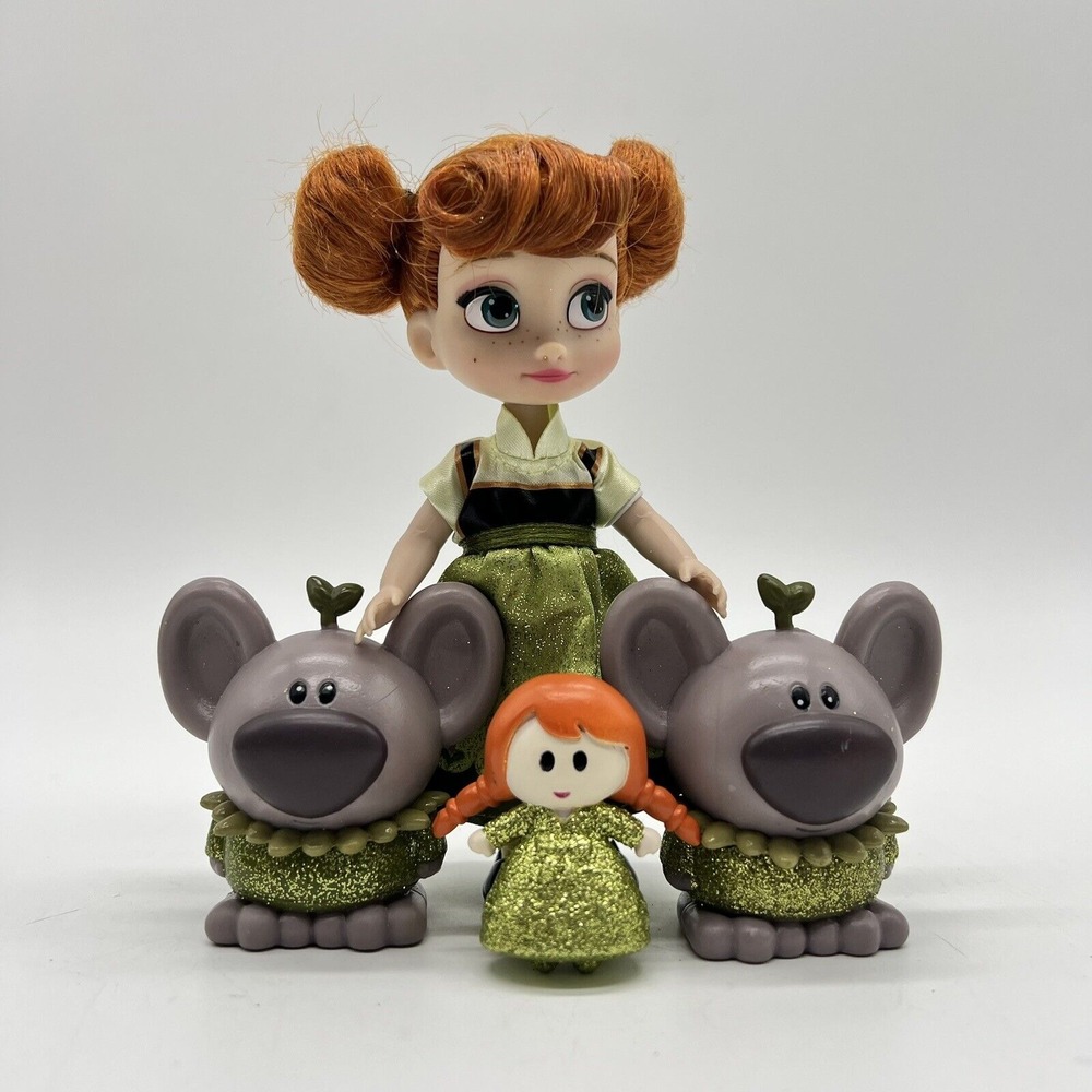 Disney Store Disney Animators Collection Anna Mini‎ Doll Play Set Incomplete